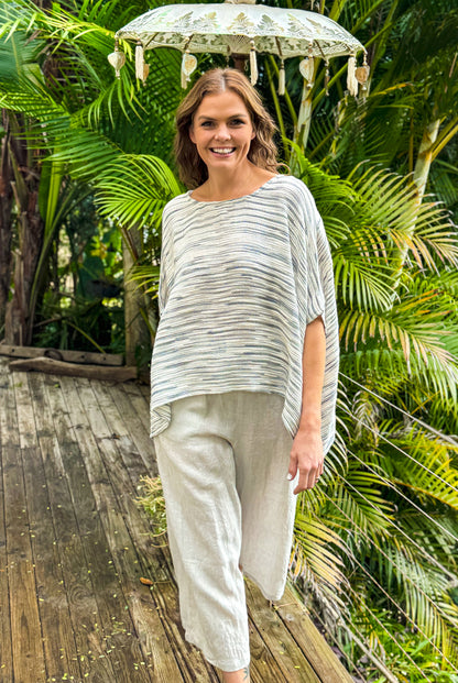 Capri Pants in Pure Linen