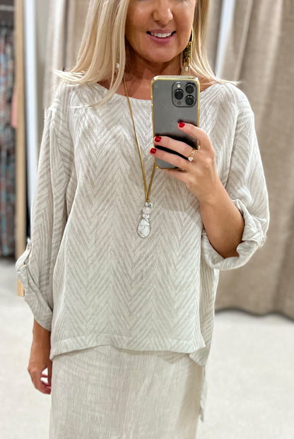 Jacquard Soft Linen Cotton Tunic