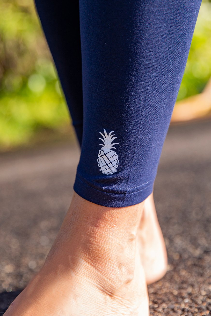 Blue pineapple leggings