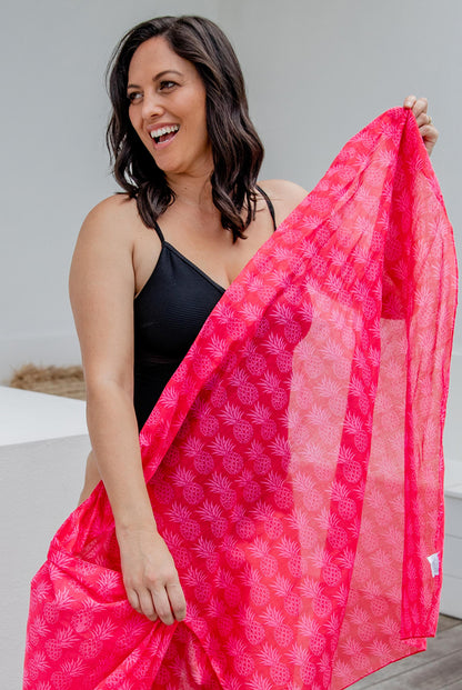 Teardrop Pineapple Cotton Sarong